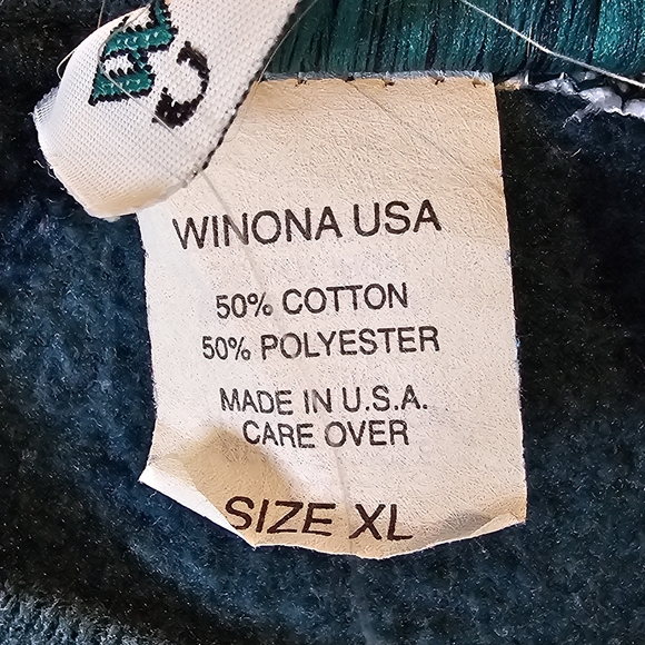 Vintage Christmas Santa Claus Noel XL Green Sweatshirt - Picture 5 of 10